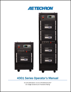 4301 Series Operator's Manual