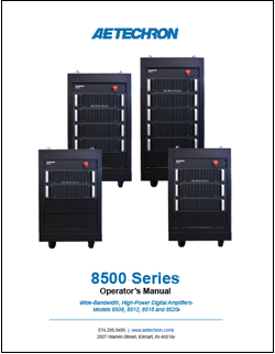 8500 Series Manual